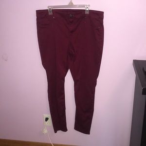 Maroon Skinny Jeans